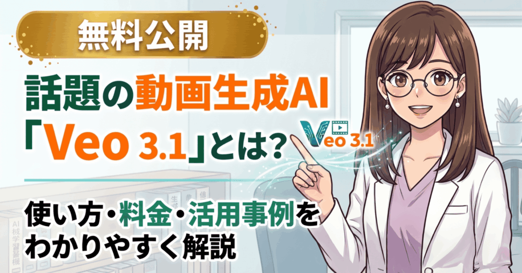【無料公開】話題の動画生成AI「Google　 Veo 3.1」とは？使い方・料金・活用事例をわかりやすく解説