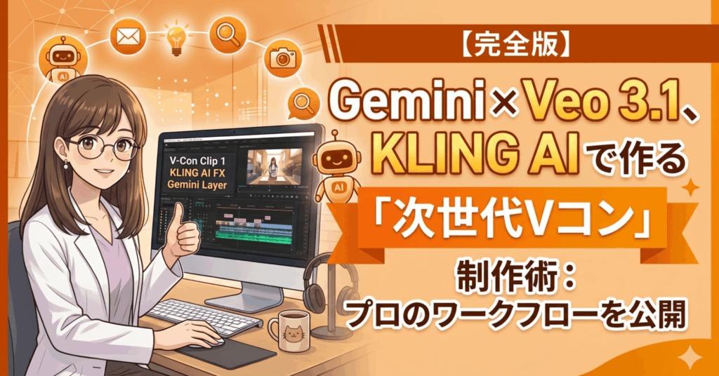 【完全版】Gemini × Veo 3.1、KLING AIで作る「次世代Vコン」制作術：プロのワークフローを公開