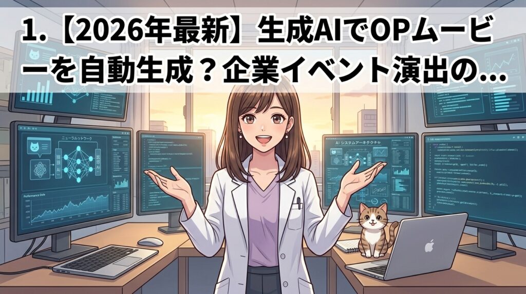 1. 【2026年最新】生成AIでOPムービーを自動生成？企業イベント演出の次の波がきた