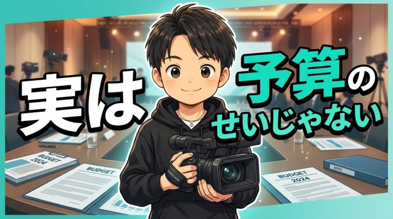 「予算が厳しくて映像は今回見送りで」と言われたときに確認すべき3つの前提条件