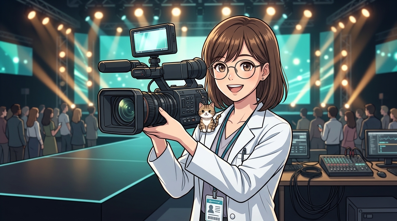 生成した素材を編集で馴染ませた映像の比較イメージ