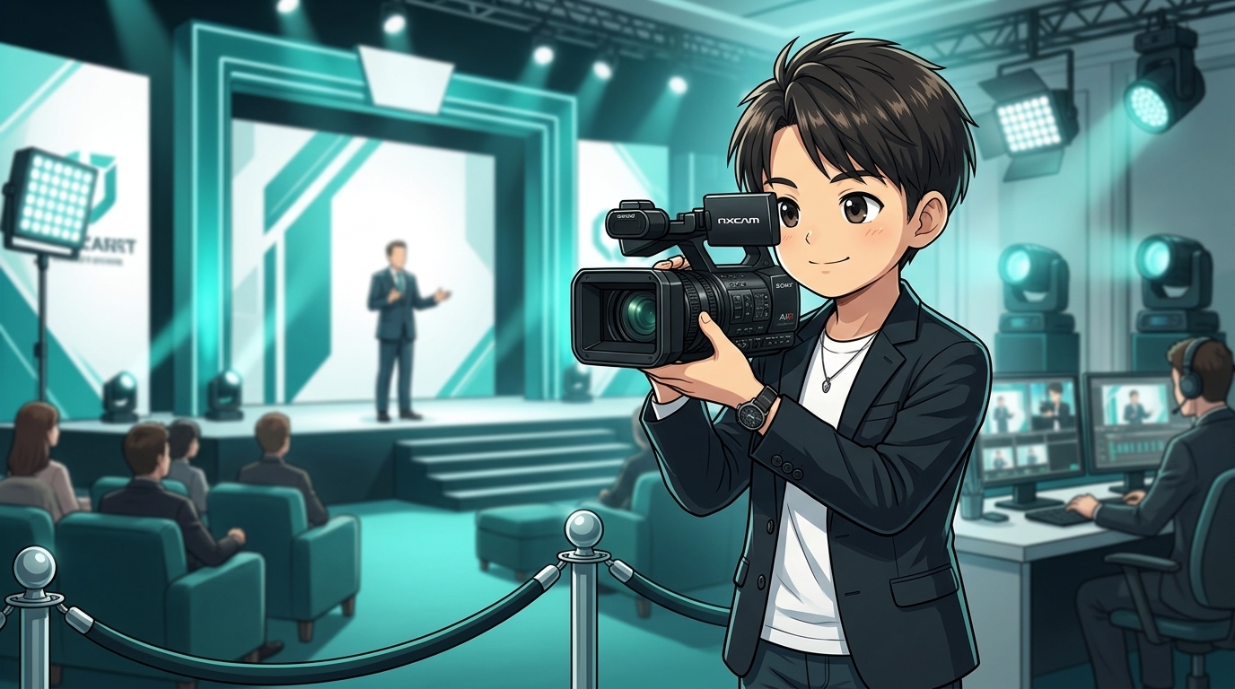 周年イベントの映像提案資料のイメージ