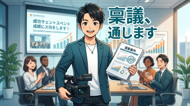周年イベントの映像提案、稟議を通しやすくする社内説明資料の作り方